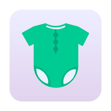 Bebek Kıyafeti Simgesi, Bebek Giysisi, Vektör İllüstrasyonu