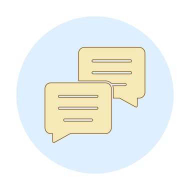 Basit konuşma baloncukları Konuşma simgesi, vektör illüstrasyonu