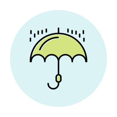 şemsiye simgesi vektör illüstrasyonu 
