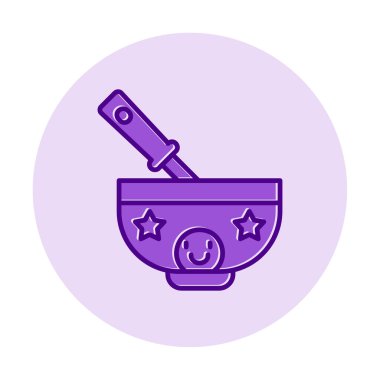 Bebek maması simgesinin vektör illüstrasyonu