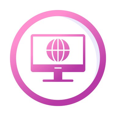 İnternet simgesi vektör illüstrasyonu