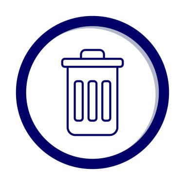 Çöp kutusu vektörü düz simge tasarımı