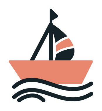 tekne ikonu vektör çizimi tasarımı 