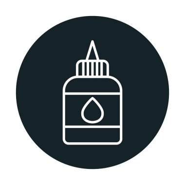 sıvı yapıştırıcı şişe ikonu vektör illüstrasyonu, yapıştırıcı logosu kavramı         