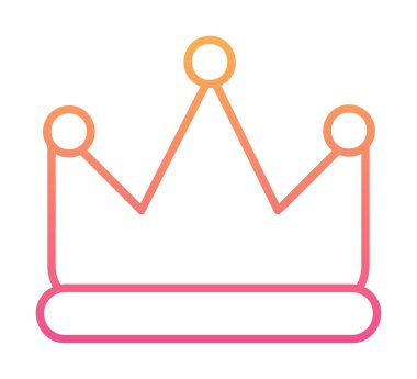 Taç vektör simgesi. Basit resimleme