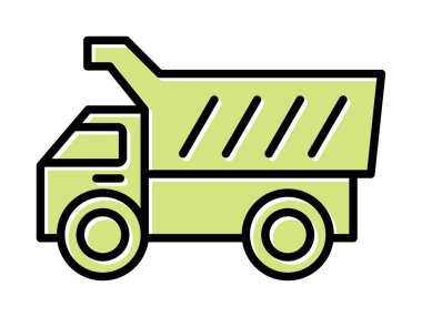 Vektör Tasarımı Çöp Kamyonu Simgesi Biçimi