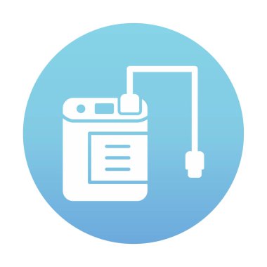 harici sabit disk simgesi, vektör illüstrasyonu basit tasarım