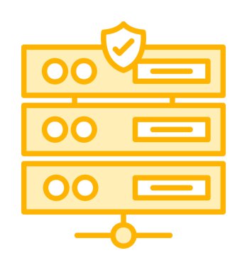 Sunucu simgesi tasarımı, vektör illüstrasyonu                