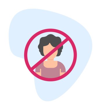 Web simgesi, vektör illüstrasyonuna izin verilmeyen kişi