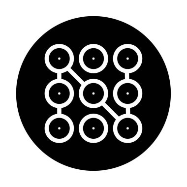 Desen ağ simgesi, vektör illüstrasyonu