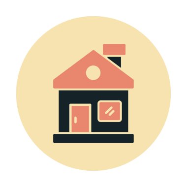 Ev. Web simgesi basit illüstrasyon