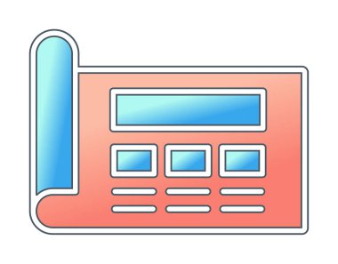 Şablon simgesi, vektör illüstrasyonu basit tasarım