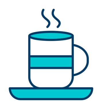 sıcak içecek web simgesi, basit vektör illüstrasyonu 