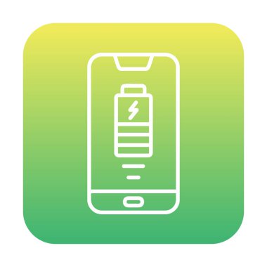 Basit Kablosuz Şarj simgesi, vektör illüstrasyonu