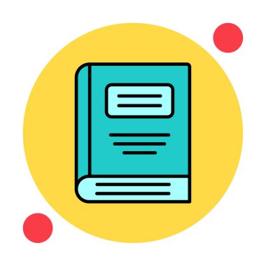 kitap simgesi vektör illüstrasyonu 