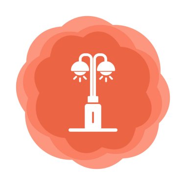 Beyaz arkaplanda Park Lambası 'nın vektör illüstrasyonu