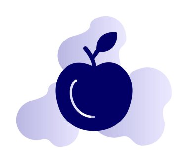 elma web simgesi, vektör çizim  