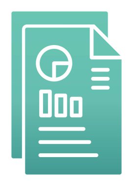 iş raporu simgesi, vektör illüstrasyonu basit tasarım