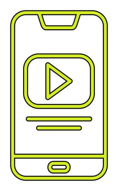 Video simge vektör çizim oynamak