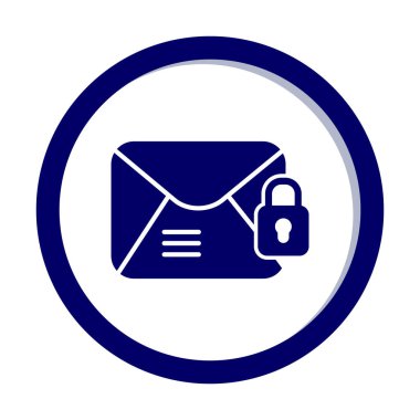 E- posta Şifrelenmiş simge vektör çizimi