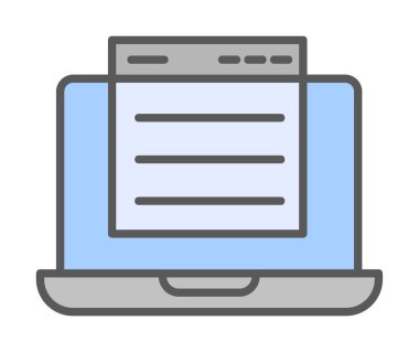 Basit web sitesi arayüzü simgesi, vektör illüstrasyonu