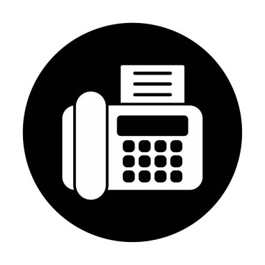 Faks makinesi. Web simgesi basit illüstrasyon