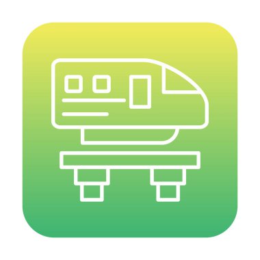 Monoray yaratıcı ikonu. Işınlama simgeleri koleksiyonu. İzole edilmiş Raylı İşareti 