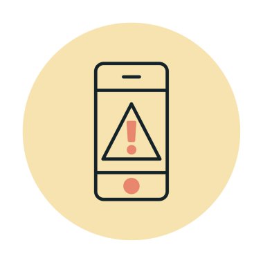 Düz biçimli basit cep telefonu simgesi