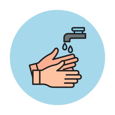 Elleri yıkama ikonu. özet çizimi