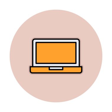 dizüstü bilgisayar simgesi, vektör illüstrasyonu basit tasarım 