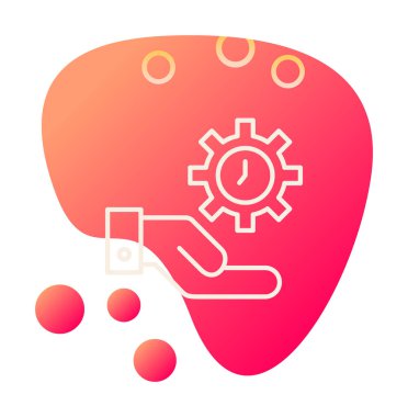 vites şekilli saat, Zaman Yönetimi konsepti, vektör illüstrasyonu 