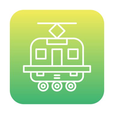 Tramvay simgesi. Moda Tramvay işareti logosu