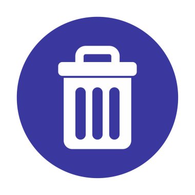 Çöp kutusu web simgesi, vektör illüstrasyonu