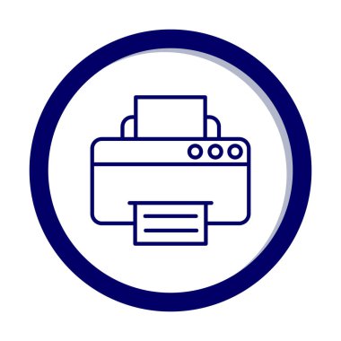 yazıcı simgesi web basit illüstrasyon