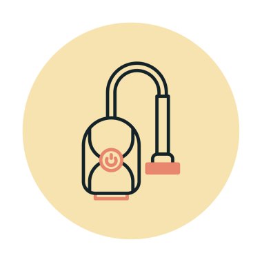 Elektrik süpürgesi ağ simgesi basit illüstrasyon