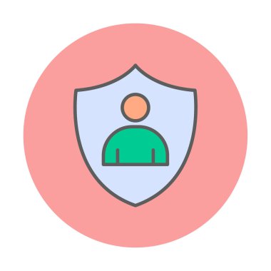 Hesap koruma simgesi vektör illüstrasyonuName