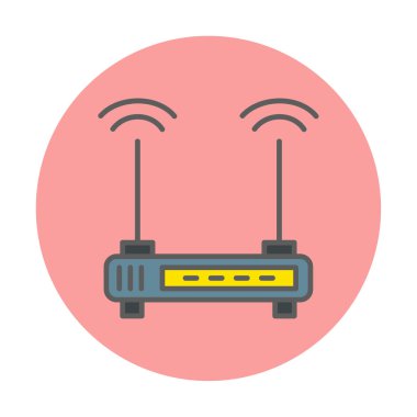 wifi sinyali, Router Aygıt vektör illüstrasyon tasarımı