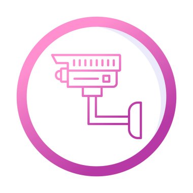 Basit bir CCTV kamera simgesi, vektör illüstrasyonu