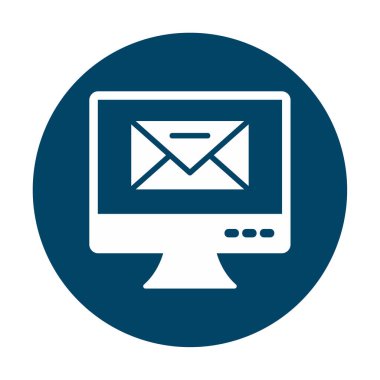 Basit e- posta simgesi, vektör illüstrasyonu