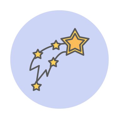 Kayan Yıldızlar simge vektör çizimi