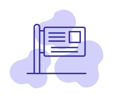 Reklam panosu. Web simgesi basit illüstrasyon