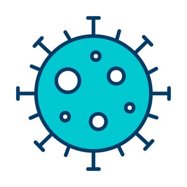 düz stil corona virüsü salgını web simgesi simgesi 