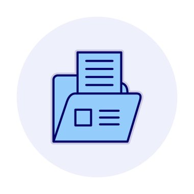 klasör web simgesi, vektör çizim 