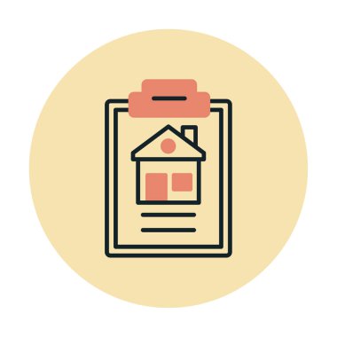 House Preview modern simgesinin vektör illüstrasyonu                          