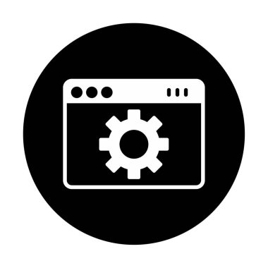 Web Sayfa Ayarları. simge basit illüstrasyon