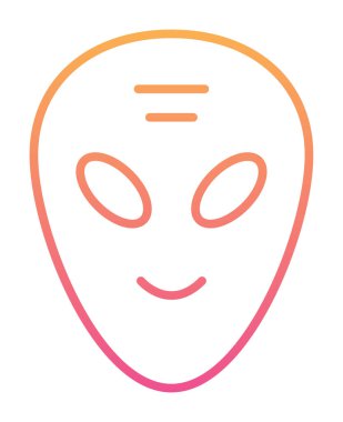 Sevimli uzaylı karakter Vektör illüstrasyonu