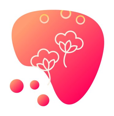 Pamuk çiçeklerinin basit web çizimi