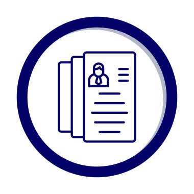 CV belgesi. Web simgesi basit illüstrasyon