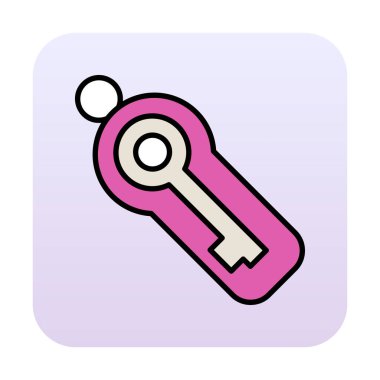 Anahtar sembolü web simgesi, vektör illüstrasyonu