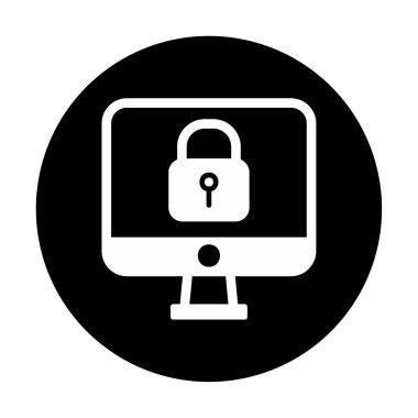 Beyaz arkaplanda asma kilit vektör çizimi